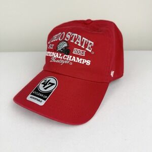 '47 Brand Clean Up Ohio State 2024 9x National Champs Adjustable Hat Cap NWT